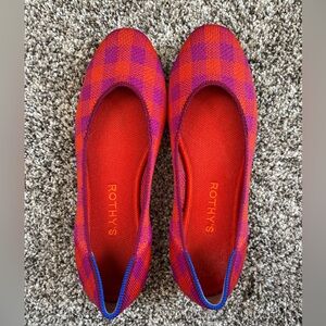 Rothy's Pomegranate Gingham Square Toe Flats Size 7 Ballet Flats

Worn twice.